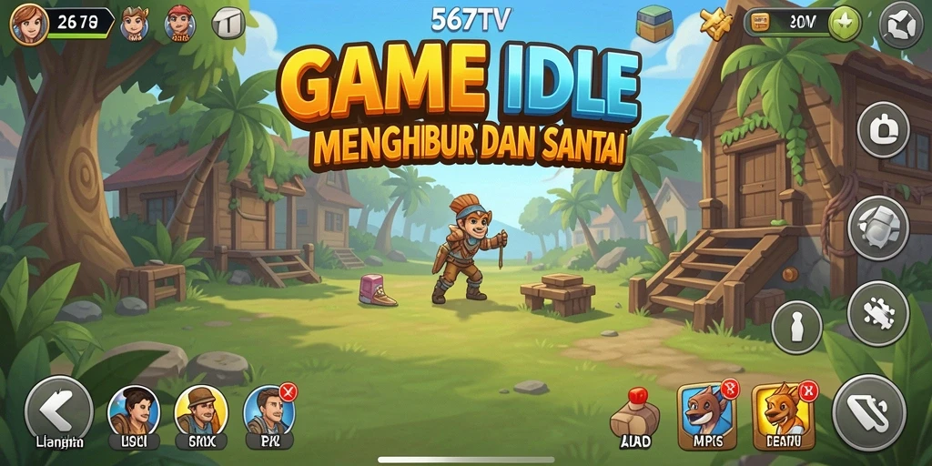 Screenshot gameplay 567TV menampilkan aksi mengumpulkan sumber daya.