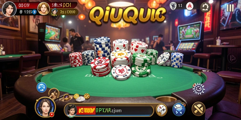 Screenshot gameplay QiuQiu dalam JOYPUTAR yang menegangkan.