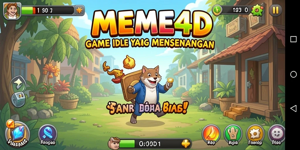 Tampilan gameplay <strong>MEME4D</strong> yang mengasyikkan dan penuh warna.