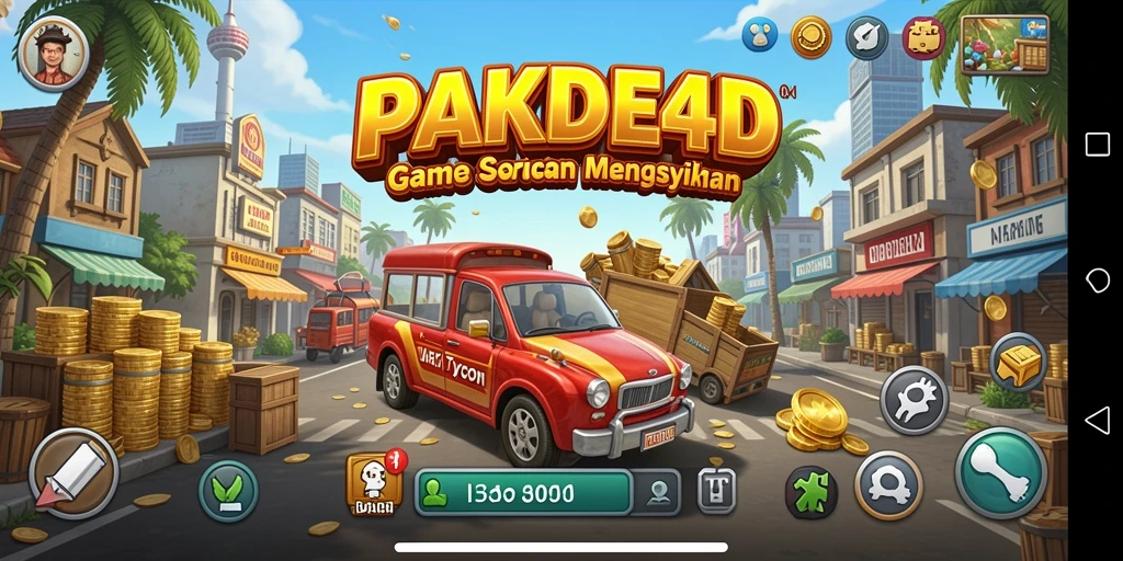 Tangkapan layar utama PAKDE4D menampilkan gameplay Tycoon yang mendebarkan.