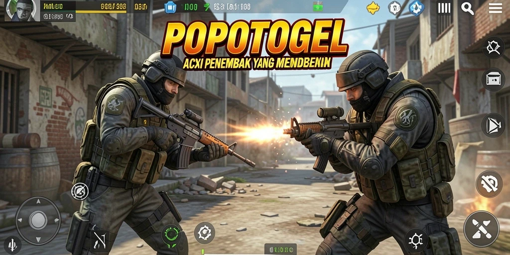 Tampilan aksi seru dalam gameplay POPOTOGEL yang mendebarkan.